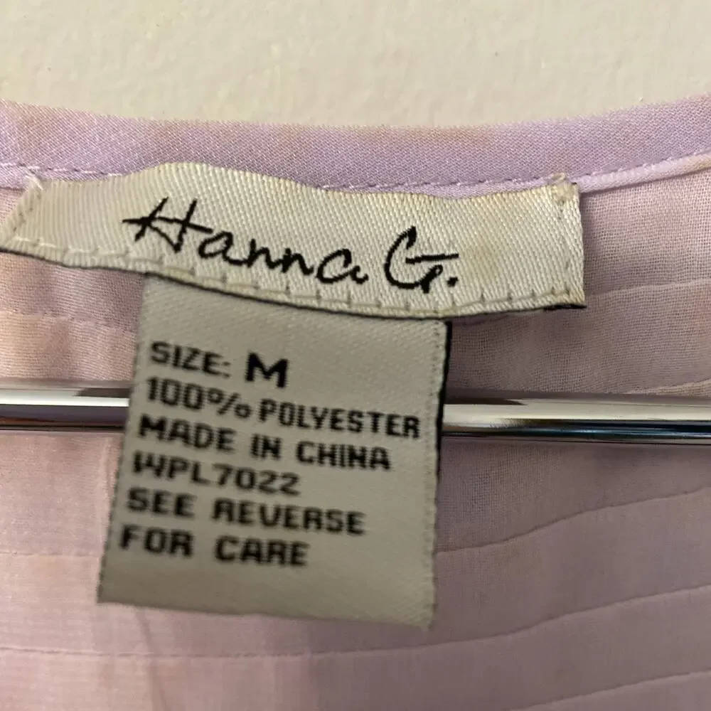 Hanna G. Women Medium Purple/Pink Ombre Layer Tank Top Racer Back Sleeveless Top - Picture 3 of 4
